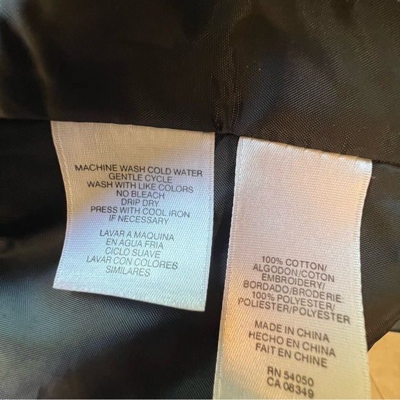 Jones New York Signature Black W/White Embroidery Sleeveless Sheath Dress 16 - Picture 7 of 8